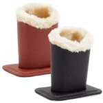 2 Pack Eyeglasses Holder Stand, Plush Lined Bedside Glasses Case For Table